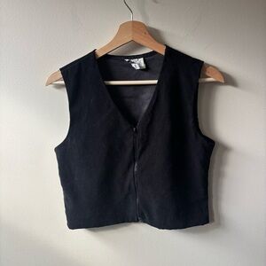 Vision Apparel Vintage Black Zip-Up Vest
